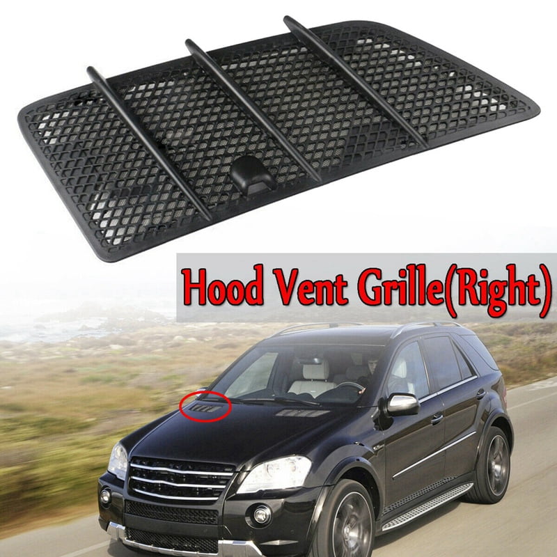 2 Pcs Car Hood Upper Air Vent Grille Cover for W164 ML 320 350 450 550 63AMG 2008-2011 Right & Left,1 * Right Passenger Side Hood Upper Grill Vent 1 * Left Driver Side Hood Upper Grill Vent,black