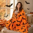 thumbnail image 5 of Halloween Blanket 40"x60" Fleece Throw Blanket Surper Soft Warm Cozy Fall Blanket for Couch Sofa Bed, Halloween Harvest Gifts and Home Decor, 5 of 6
