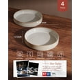 thumbnail image 2 of Famiware Star 8.25'' Pasta Bowls, Large Dinner Bowls Set of 4, Cappuccino White, 2 of 7