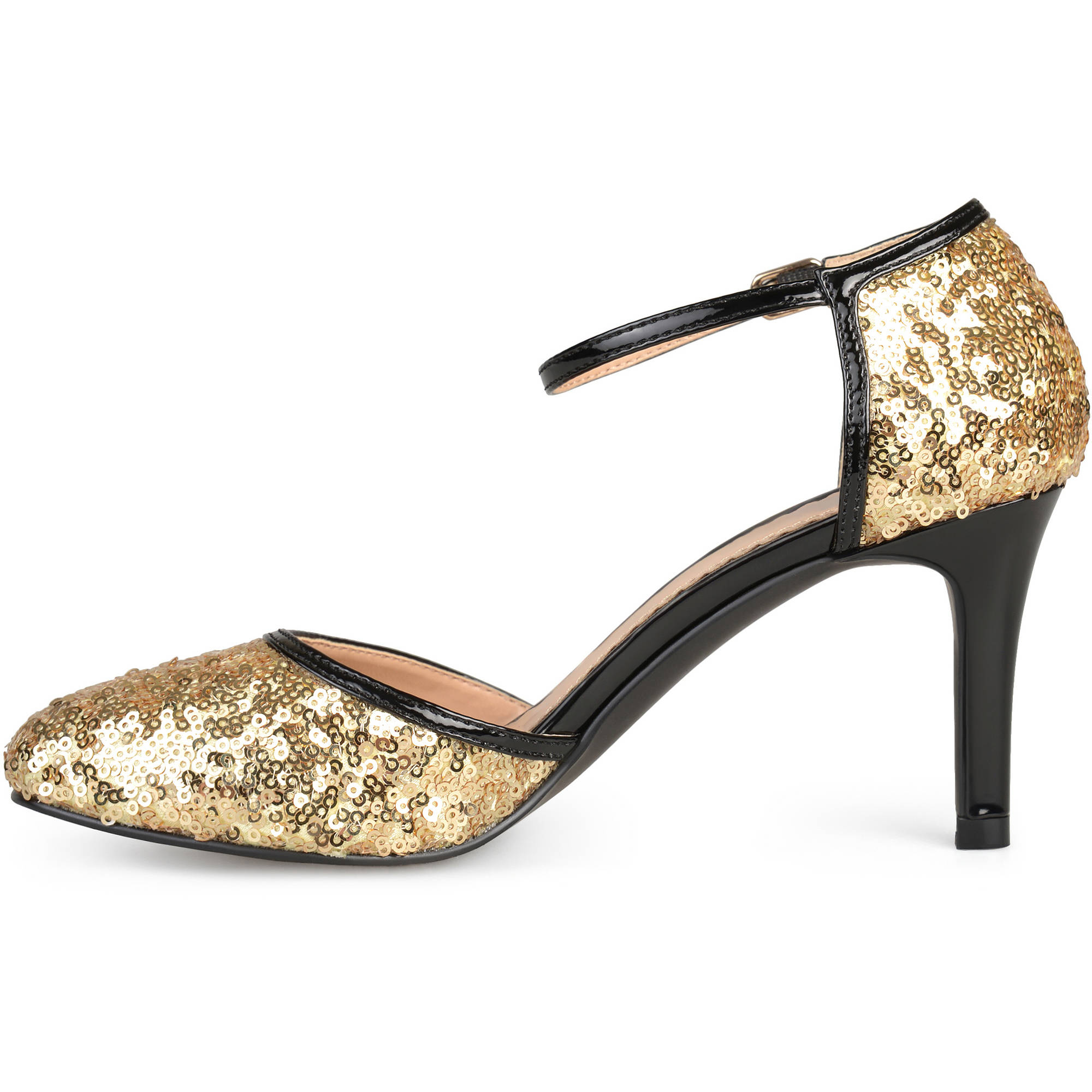Women's Sequin Faux Leather Piping Mary Janes - image 3 of 8