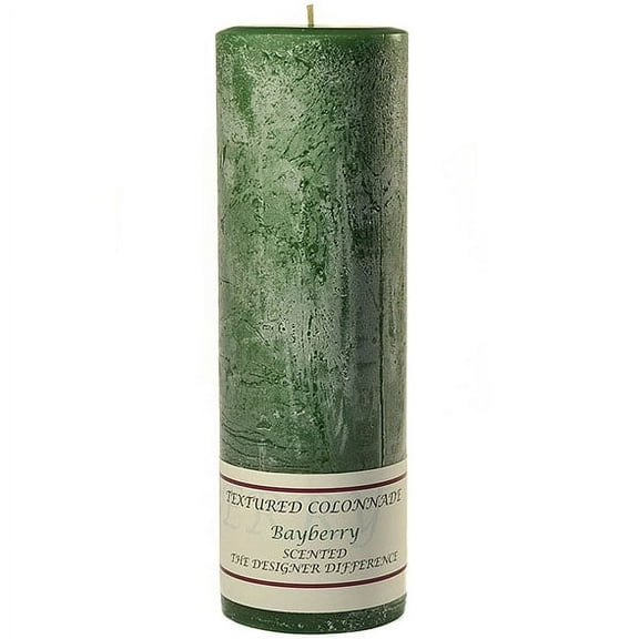3 Pcs, Textured 3x9 Bayberry Pillar Candles 3 in. diameterx9.25 in. tall