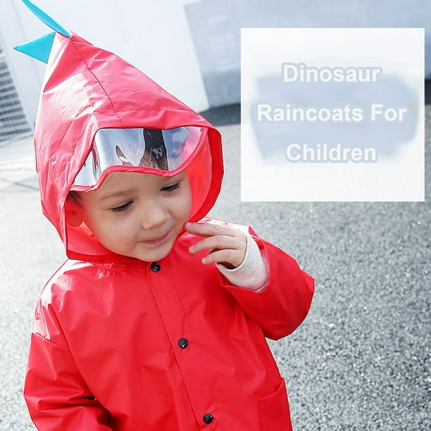 Egmy Cute Dinosaur Waterproof Kids Rain Coats Outdoor Polyester Impermeable Poncho Boys Girls Rain Jacket Walmart