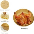 thumbnail image 2 of DEFNES Air Fryer Disposable Parchment Paper Sheet Liners Ninja AF101 7.9 in, 200 Pieces, 2 of 7