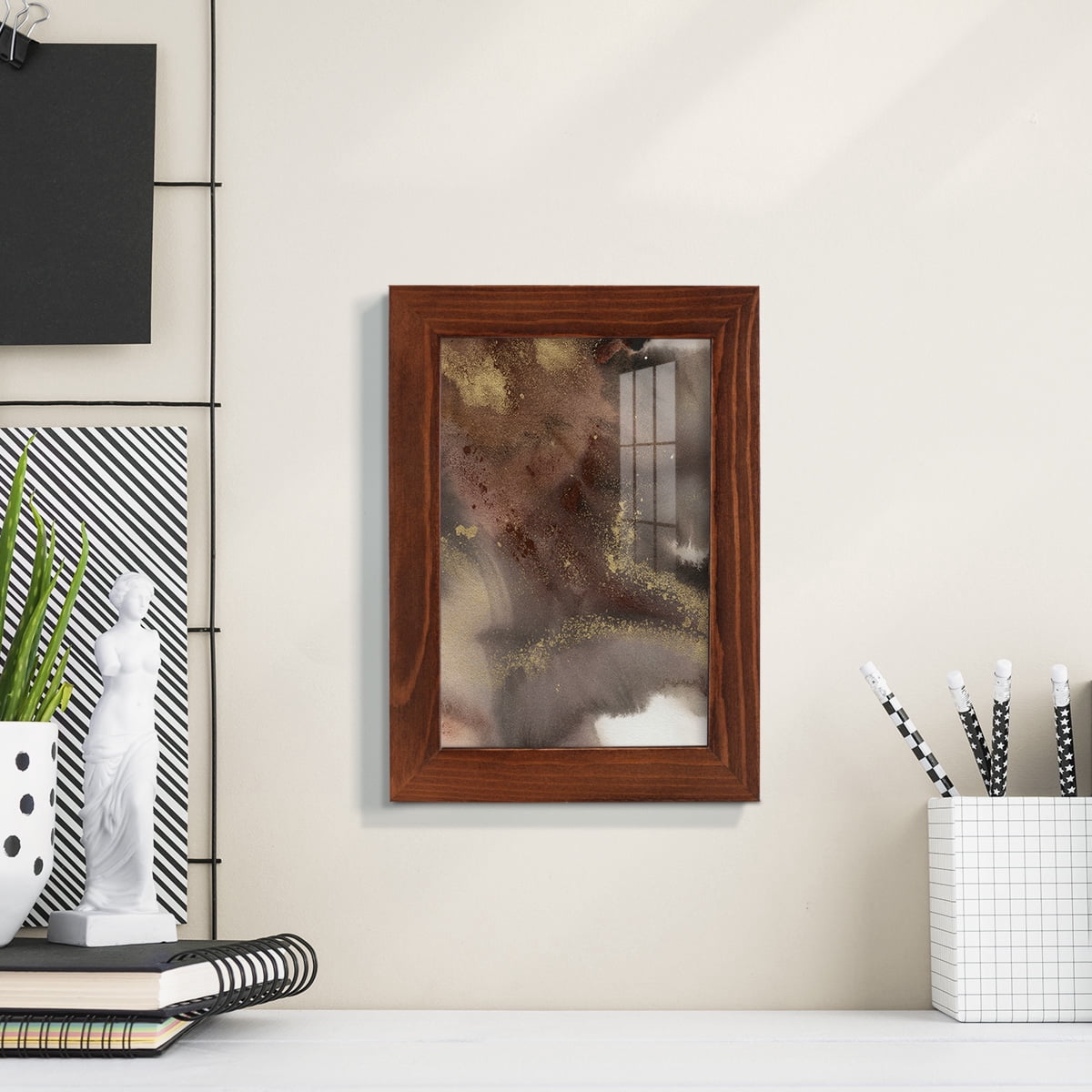 Mountain Seasons IV - Framed Print w/glass - Chestnut