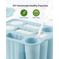 thumbnail image 2 of Moldes para helados MEETRUE, 9 piezas de silicona, sin BPA, con palitos y bolsa, 2 of 7