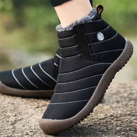 

Clearance TOFOTL Costumes Warm Thicken Plush Hiking Shoes Women Men Winter Shoes Non-slip Cotton Shoes