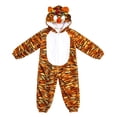 thumbnail image 4 of YunPes Kids Animal Onesie Long Sleeve Plush Hooded Jumpsuit Warm Loungewear Halloween Holiday Dress-Up Clothes for Boys Girls, 4 of 4