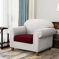 thumbnail image 2 of CHUN YI 1 Piece Cushion Cover Spandex Stretch Textured Grid Box Cushion Seat Slipcover, 2 of 5