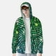 thumbnail image 2 of Fotbe Green Disco Lights Chaqueta con Protección Solar UPF 50+ para Hombre y Mujer, Camisa con Capucha y Bolsillos-Medium, 2 of 7
