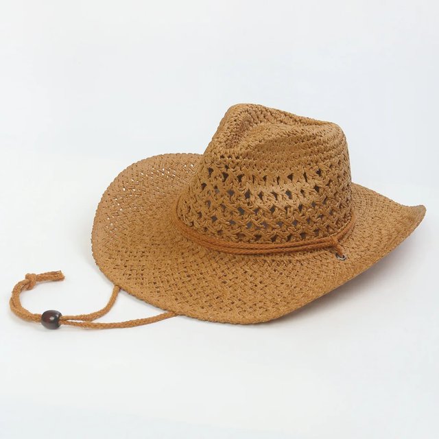 Sombrero de paja hecho a mano para mujer, nuevo estilo, Riviera francesa, vacaciones en la playa, tejido calado, gorra con protección solar superior plana, talla grande