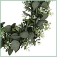 thumbnail image 3 of Eucalyptus Wreath Spring Wreaths for Front Door, 14 Inch Artificial Summer Green Door Wreaths for Home Porch Window Wall Farmhouse Indoor Outdoor Fall All Season Decor, 3 of 5