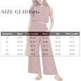 thumbnail image 2 of Stichou Two Piece Sets for Women Sleeveless Crop Top Wide Leg Pants Sweat Set for Women Tracksuits 2026 Summer Clothes Outfit Khaki 2XL, 2 of 4