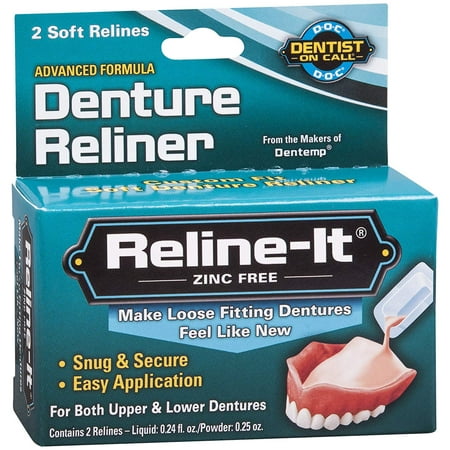 Reline-It Advanced Denture Reliner Kit For Both Upper & Lower Dentures, Easy Application, 2 Soft Relines, Make Loose Fitting Dentures Feel Like New!.., By Majestic