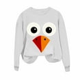 thumbnail image 2 of Yteetum Women's Thanksgiving Sweatshirts Oversize Crewneck Gobble Gobble Shirts Cute Funny Turkey Graphic Pullover Hoodless Sweatshirts Top Thanksgiving Print Round Neck Long Sleeve Fall Sweatshirts, 2 of 3