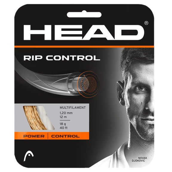 Juego de cuerdas para raquetas de tenis Head RIP Control, calibre 17, 12 m