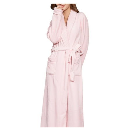

Jebong Christmas Clearance!2022 Adult Home Wear Flannel Nightgown Long Coral Velvet Bathrobe