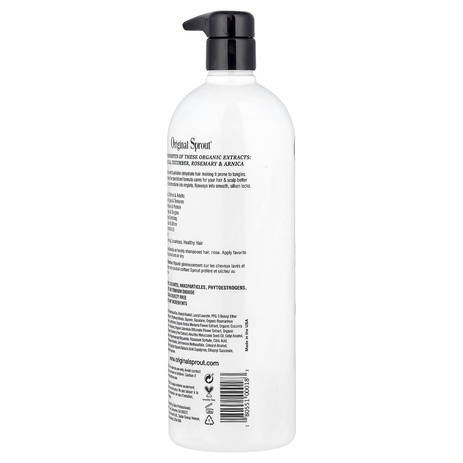 Original Sprout Classic Deep Conditioner, 100% Vegan, Moisturizing, Anti-Frizz, For all hair types, 32oz Bottle