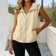 thumbnail image 2 of Women's Sleeveless Hooded Vest with Pockets Zip Up Sun Protection UPF 50+ Lightweight Jacket Outdoor Wear for Casual Sports, 2 of 8