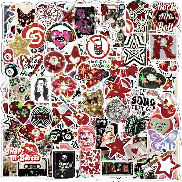 Stickers qhqqwzxqc Holográficos de Guepardo y Cereza, 155 piezas