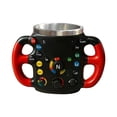 thumbnail image 1 of Taza de Acero Inoxidable con Diseño de Volante | Regalo para Amantes de Los Autos | Aislamiento Al Vacío de Doble Pared | Asa Ergonómica | Apta para Lavavajillas | 1 Taza, 1 of 6