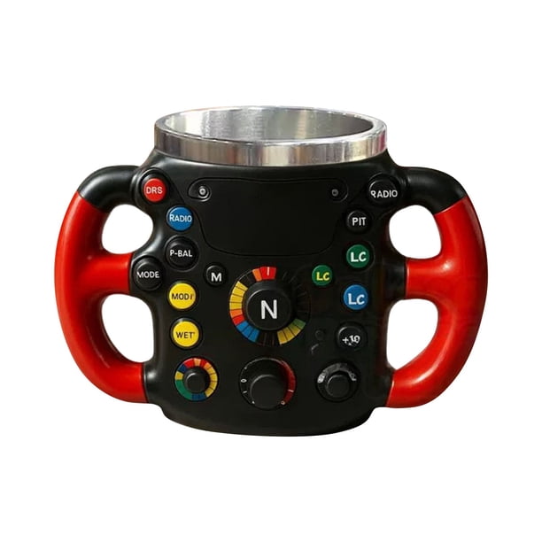 Mug Resina Estilo Volante, Vaso de Mano, Resina Estampada, Mug con Asa, Resina de Acero Inoxidable, Portátil para Bebidas, para Oficina, Resina Estética, Vaso Decorativo, Resina Duradera,