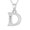 D, variant on Letter Necklace Initial Copper Alphabet Pendant Crystal Name Gift Women Cubic Zirconia Jewelry
