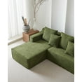 thumbnail image 2 of Traumliebe L-Shape Chaise Sectional Sofa, Swan's Down, Stain Resistant ,No Assembly,Green,7-Seater Sofafor Indoor Living Room and Bedroom, 2 of 7