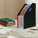 thumbnail image 1 of Archivador vertical inclinado | Organizador multicompartimento de gran capacidad A4 para papeles y documentos | Carpeta retráctil azul, 1 of 6