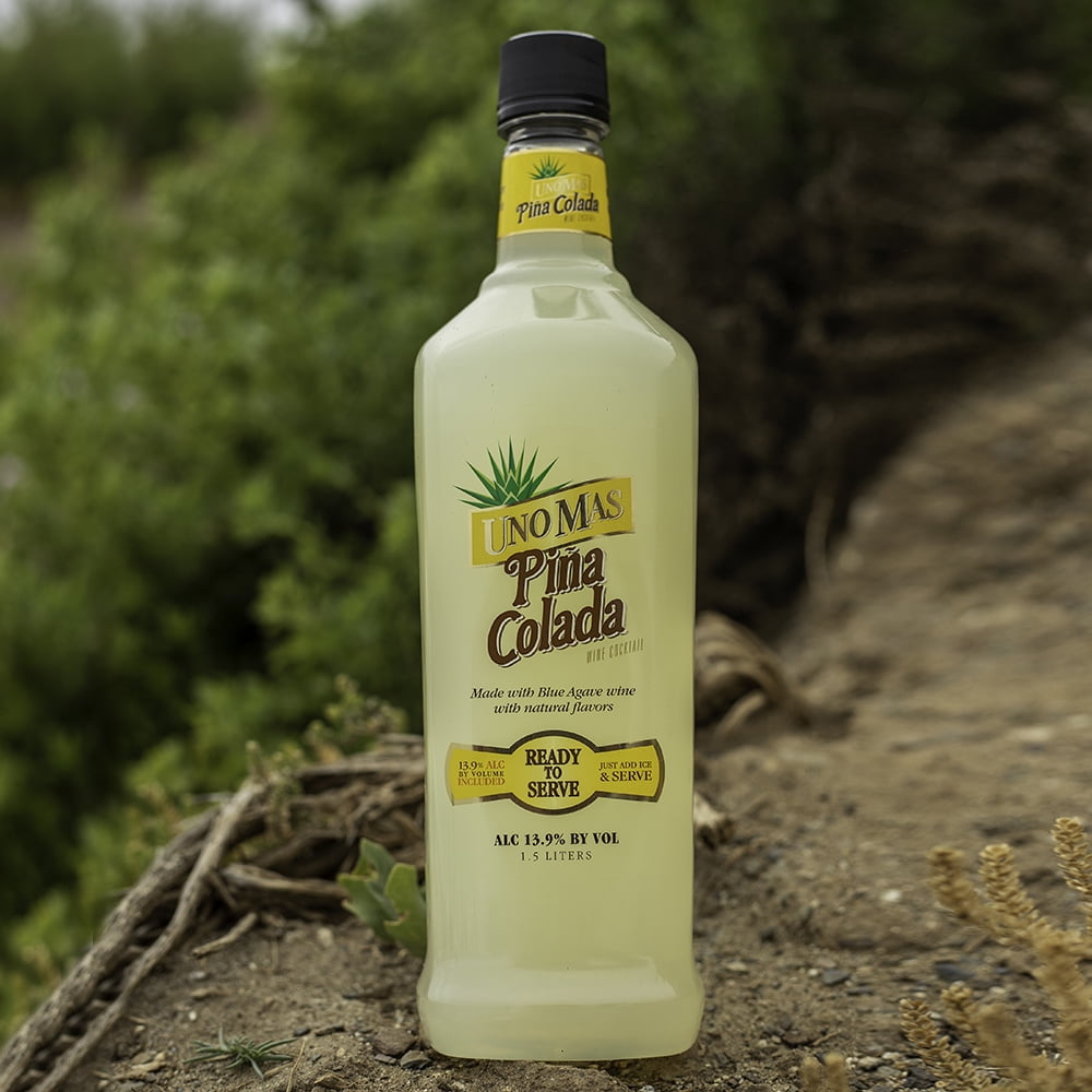Uno Mas Pina Colada Pineapple & Coconut Wine Based Cocktail, 1.5 L Plastic Bottle, 14% ABV
