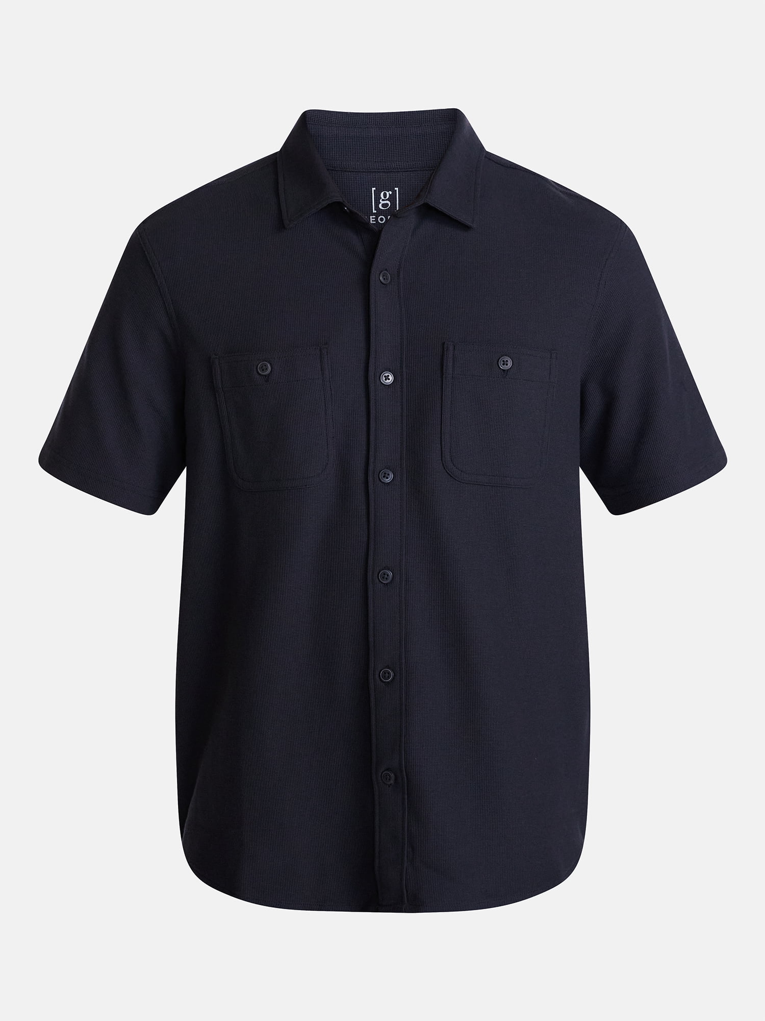 George Men's Waffle Knit Shirt with Short Sleeves, Sizes S-5XB