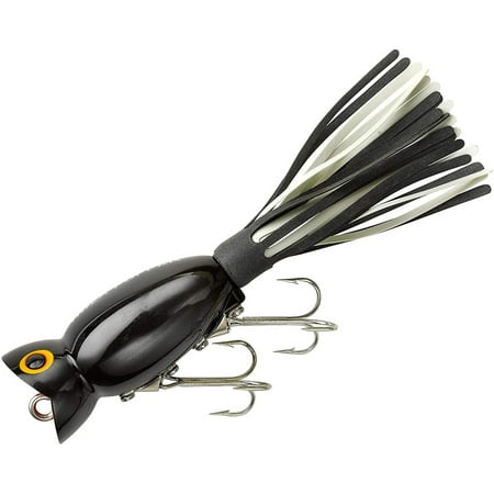 UPC: 0027004042058 | Arbogast Hula Popper 1/4 oz Fishing Lure – Black