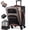 Black-Grey, variant on Carry on Luggage 22x14x9 Airline Approved, Waterproof Carry on Suitcase with 3 Pouches,Lightweight Softside Underseat Travel Luggage with 360° Spinner Wheels,TSA Lock for Travel Business