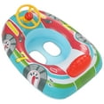 Yacht Pool Float Inflatable Yacht Steering Wheel PVC Anti Leakage Leg Holes Toddler Swim Float