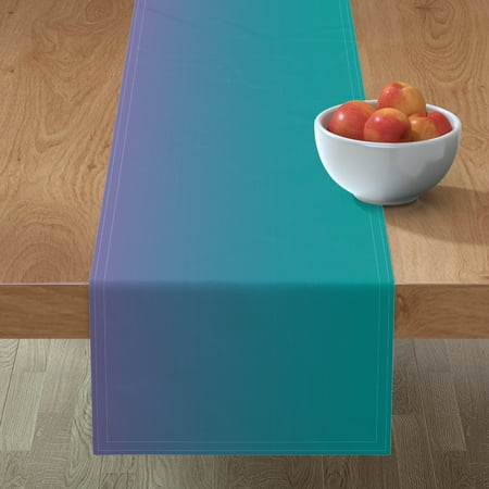 

Table Runner Ombre Gradient Fade Teal Purple Winter Summer Cotton Sateen