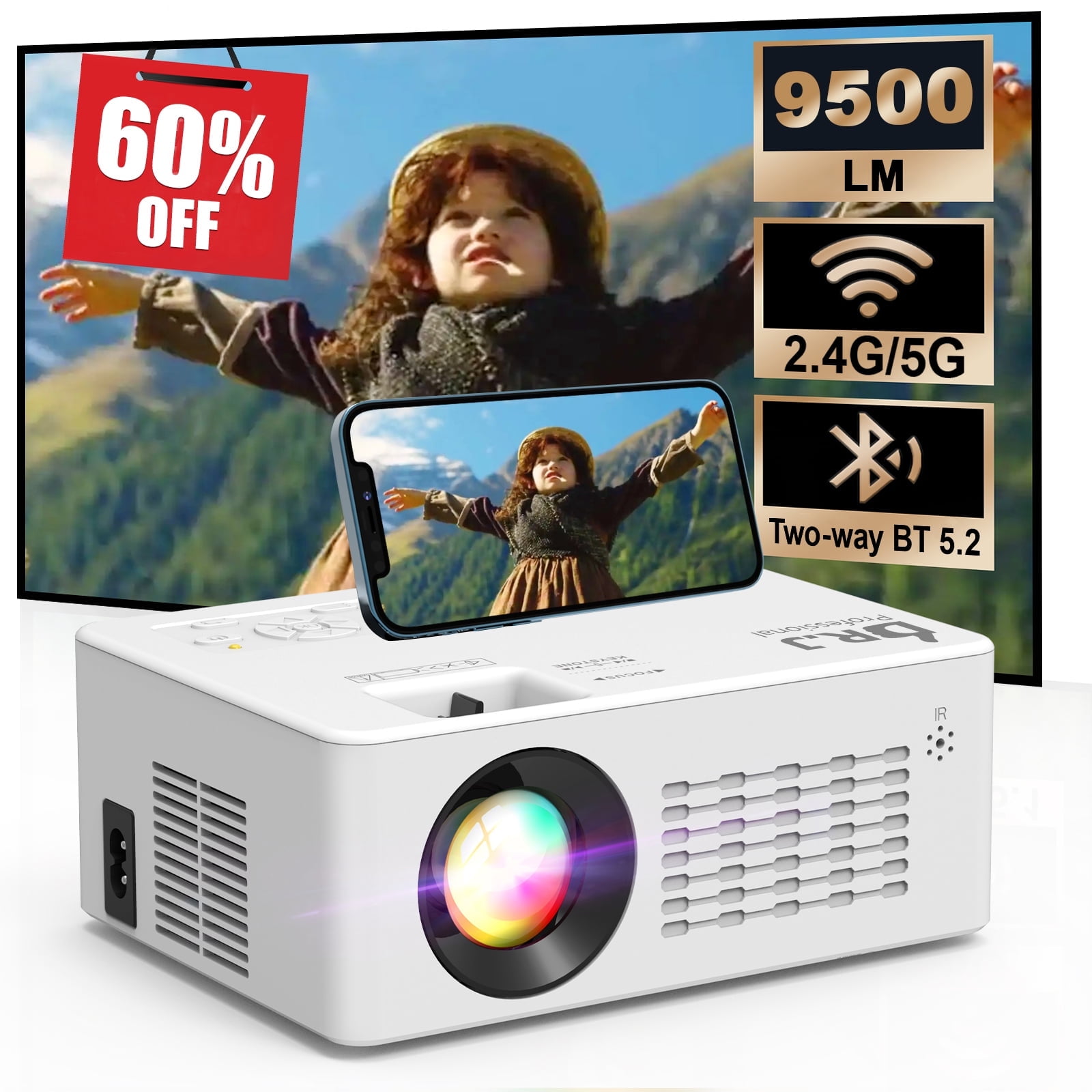 GPX Mini cheapest Bluetooth Projector PJ3000B