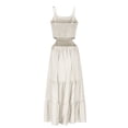 thumbnail image 6 of hotojiny Sundresses for Women Boho Spaghetti Strap Beach Vacation Midi Dress Trendy Sleeveless Cutout Ruffle Tiered Flowy A-Line Party Dresses, 6 of 6