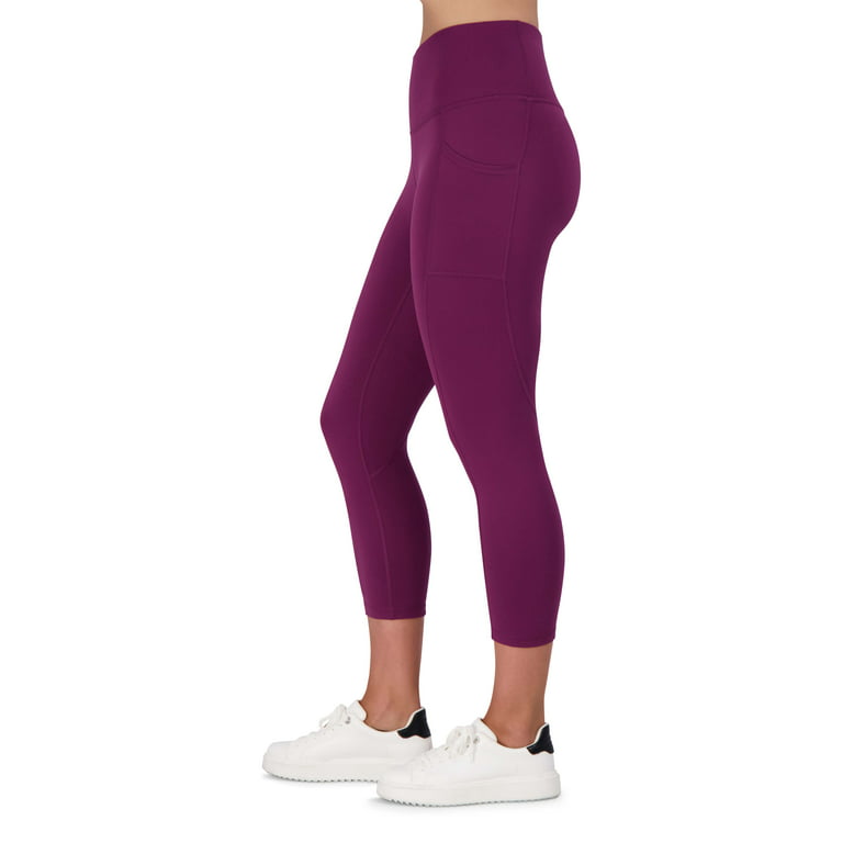 Pact Leggings Womens Medium Brown Purple Animal Print Slimming Capri Length
