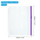thumbnail image 2 of Uxcell A4 Binder Pocket, 15 Pack PVC Letter Size Zipper 3 Holes Binder Pouch for 3-Ring Notebook Binder, Purple, 2 of 5