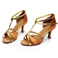 thumbnail image 3 of zapatos de baile latino a la moda para mujeres y niñas, zapatos de baile de salón Tango Salsa para damas, Sandalias de tacón alto de fondo suave 5/7, 3 of 5