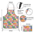 thumbnail image 3 of Pioneer Flower Floral Print Pattern Cotton Linen Apron with Pockets, Waterproof Adjustable, 33x27 Inch for Kitchen, Gardening, BBQ, Salon, 3 of 6