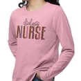 thumbnail image 2 of Dialysis Nurse Leopard Print Long Sleeve Shirt Unisex X-Large Pink, 2 of 5