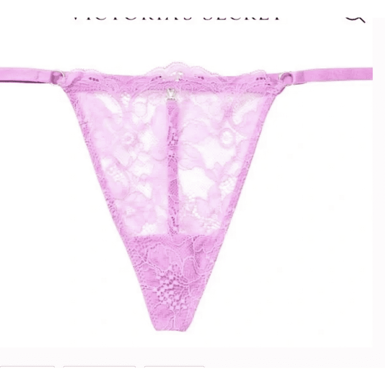 Victoria secret ouvert Panty floral heart cut out cheeky Lace Mesh  underwear XL