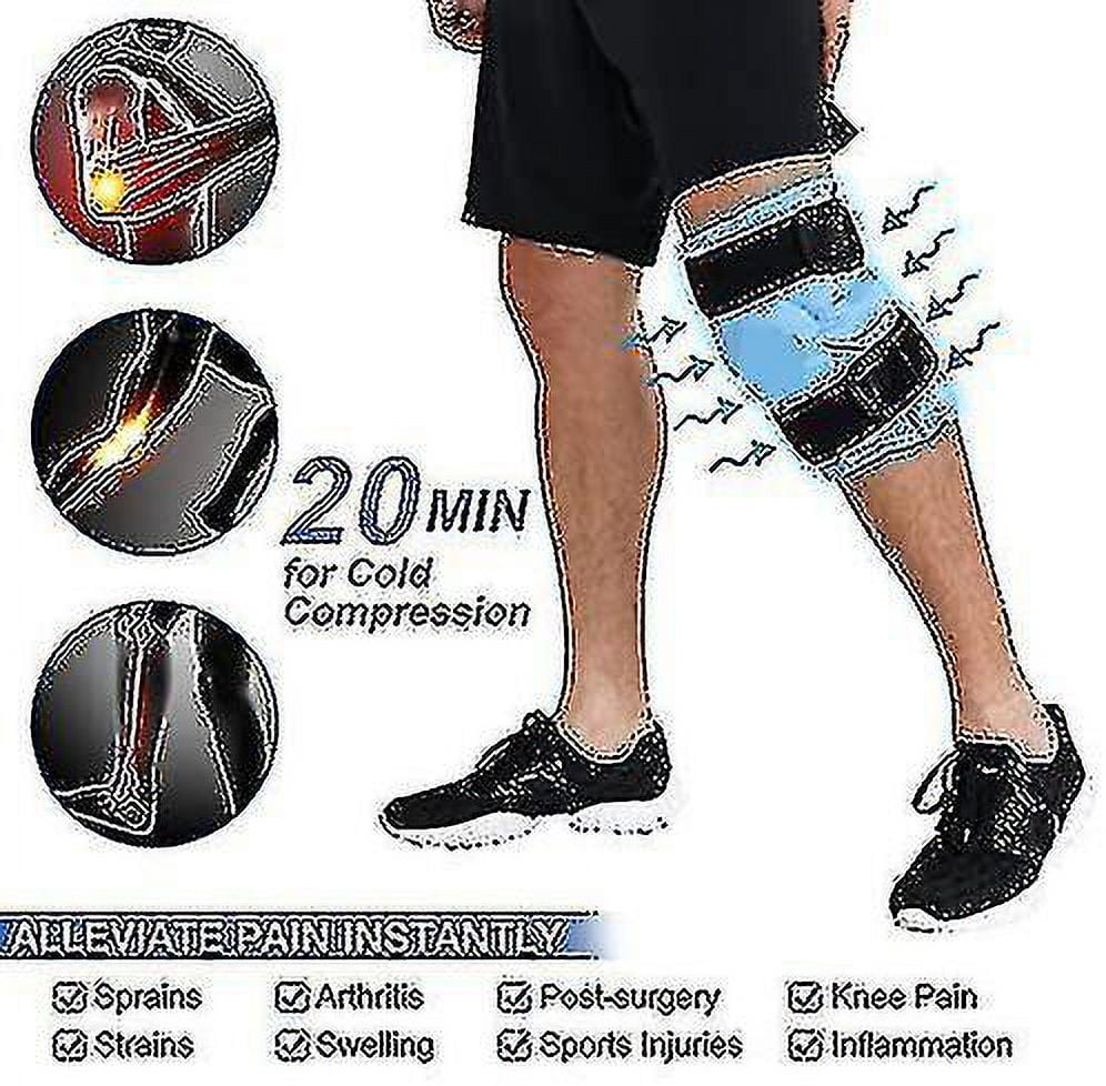 Ice Pack For Knee Pain Relief, Reusable Gel Ice Wrap For Leg Injuries, Swelling, Knee Replacement Surgery, Cold Compress Therapy - S