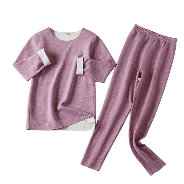 Odeerbi 4-16 Años Niño Niña Pijama Suave de Manga Larga Johns Conjunto de Ropa Interior Térmica Para Dormir Conjunto de Pijama