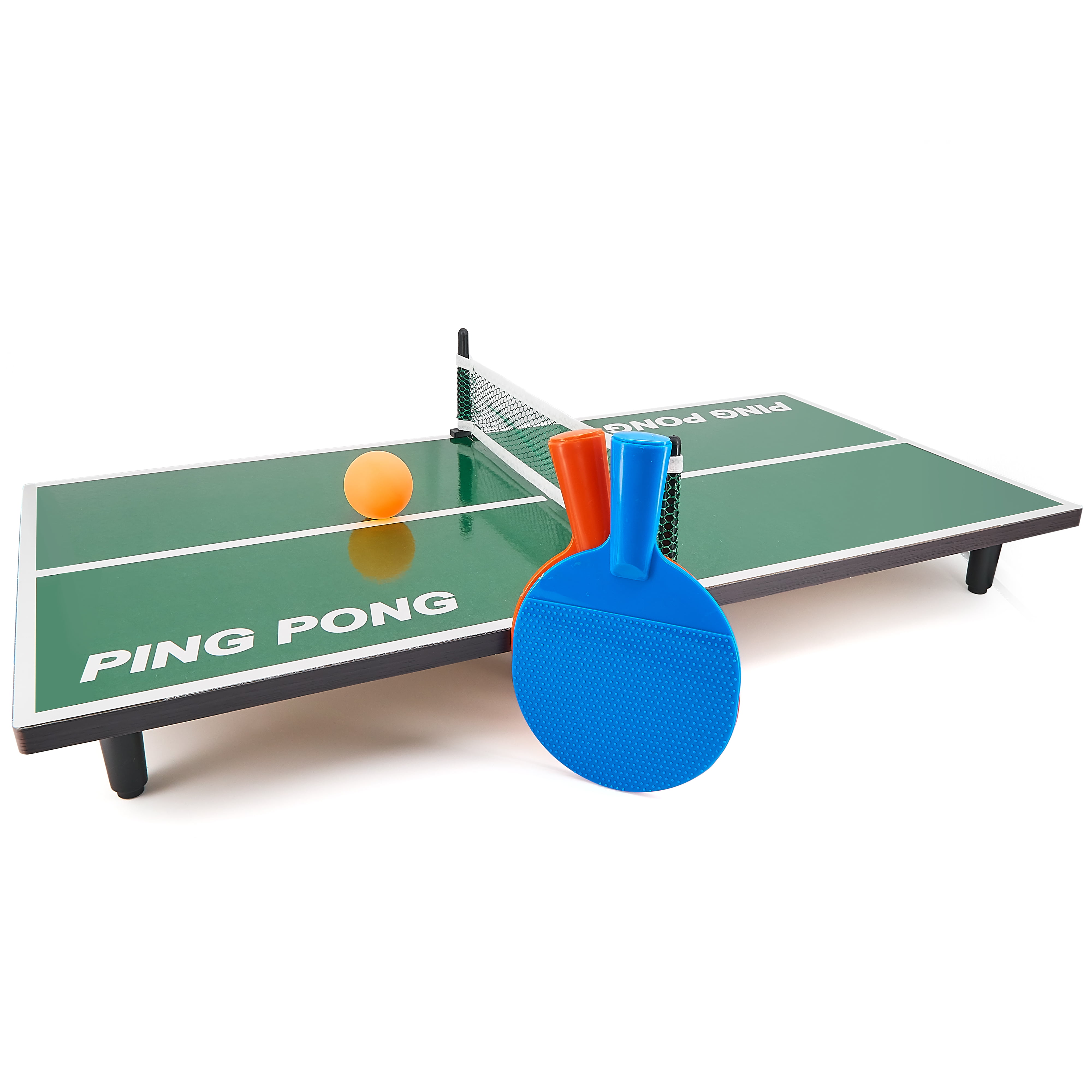 1 Ping Pong Ball Mini Table Tennis Set Fun Games Portable Net With 2 Rackets 