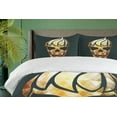 thumbnail image 4 of Ambesonne Gothic Duvet Cover Set, Skull Fractal Effects, 2-Calking, Pale Caramel Dark Grey, 4 of 7
