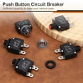 thumbnail image 4 of 3 Pcs 15Amp 125/250V AC 32V DC Push Button Manual Reset Circuit Breaker,Black, 4 of 6