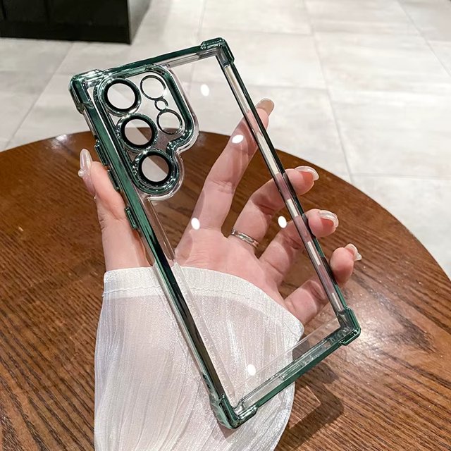 Clear Shockproof Silicone Case for Samsung Galaxy S20-S25, A05-A55 Series