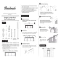 thumbnail image 6 of Threadmade Serena Single Curtain Rod with Contemporary Cap Finial, Antique Bronze - 32"W x 142"L, 6 of 6