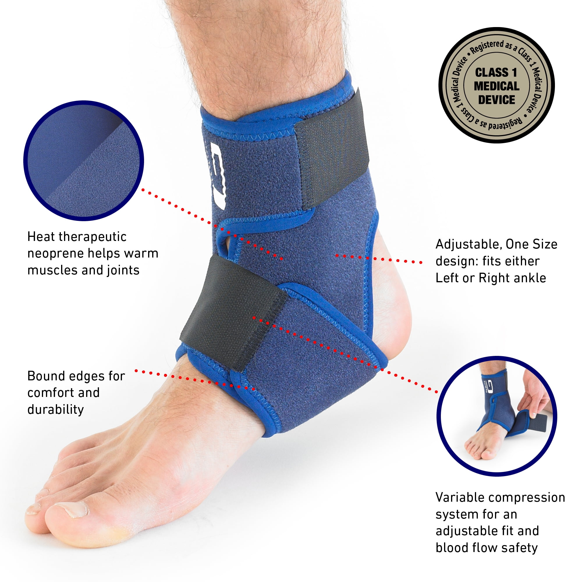 (3 pack) Neo G Ankle Support - One Size